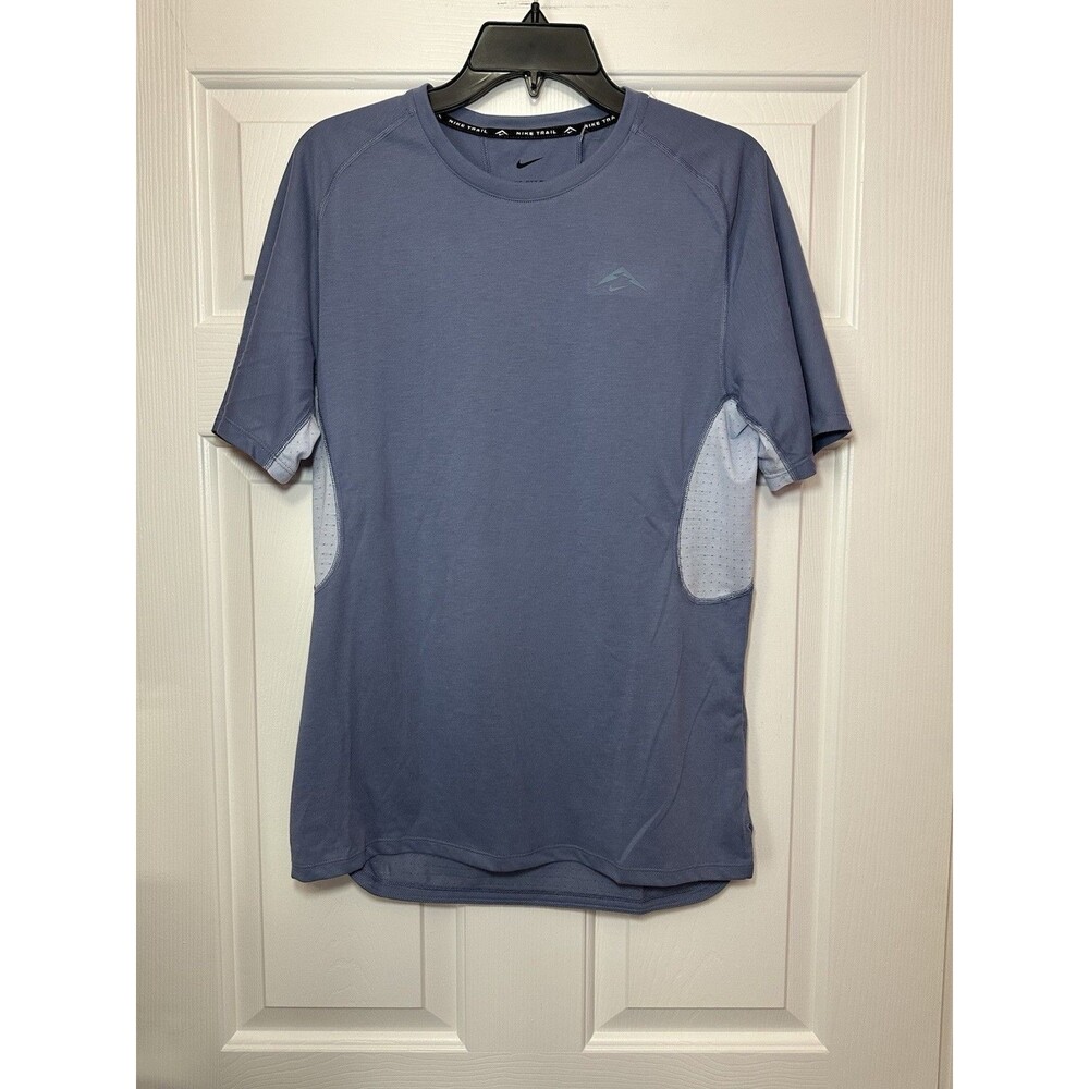 Size S Nike Trail Solar Chase Dri-FIT ADV Short Sleeve Shirt Blue HJ3580-499 NEW